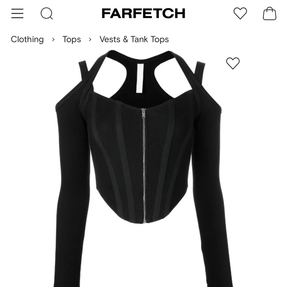 Dion Lee Black Zipper Bodysuit